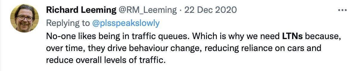 How much time do we give LTNs to 'drive behaviour change'? 4 years later and these are the Dulwich LTN facts: 🔴EDG traffic ⬆️ 35% 🔴Croxted Rd so congested it can take the no 3 bus 30 mins to travel only 500m. 🔴Cycling down over 70% inside the LTN.