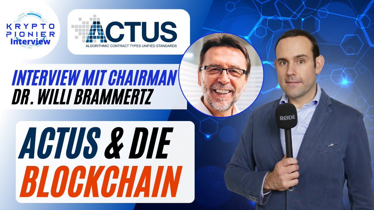 Just 2 weeks ago, Nicolas Zöllner from the channel @KryptoPionier made a video about ACTUS, and it was very well received. 🎉 The interest in #ACTUS was so great that we are proud to highlight a german interview with Dr. Willi Brammertz, Chairman of the ACTUS Users Association.…