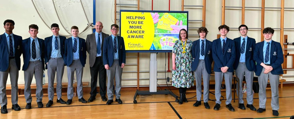 st_colmans's tweet photo. Huge thanks to Lauren from @FriendsCCNI for coming in a and speaking to our Yr 13 pupils about the great work they do and their #talkingballs and #breastbud campaigns. @FriendsCCNI are one of our nominated charities for this year. https://t.co/IxyRqDHjn4