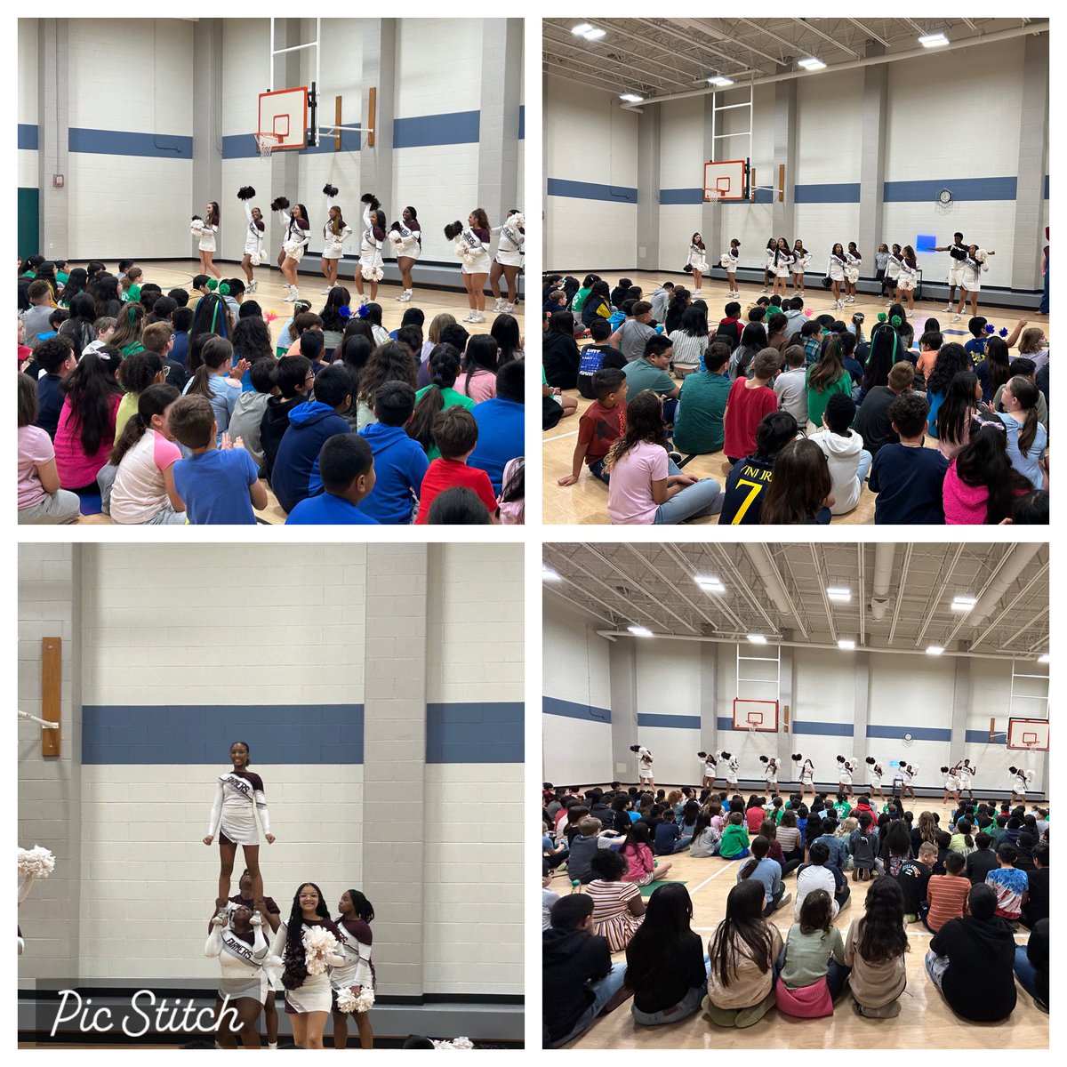 asher_jill's tweet photo. Parkway students have STAAR spirit! So much fun at our STAAR pep rally! Thank you LHS cheer and Big John!! @ParkwayES @LewisvilleHS @LewisvilleISD https://t.co/WqPI9HSoBg