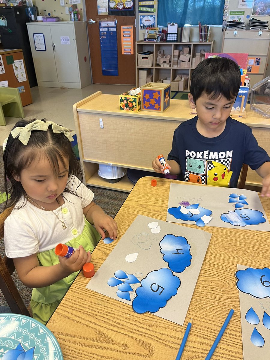 Raindrop math #simplemath #earlymath #preschool #pat #dph #raindrops #Spring2024