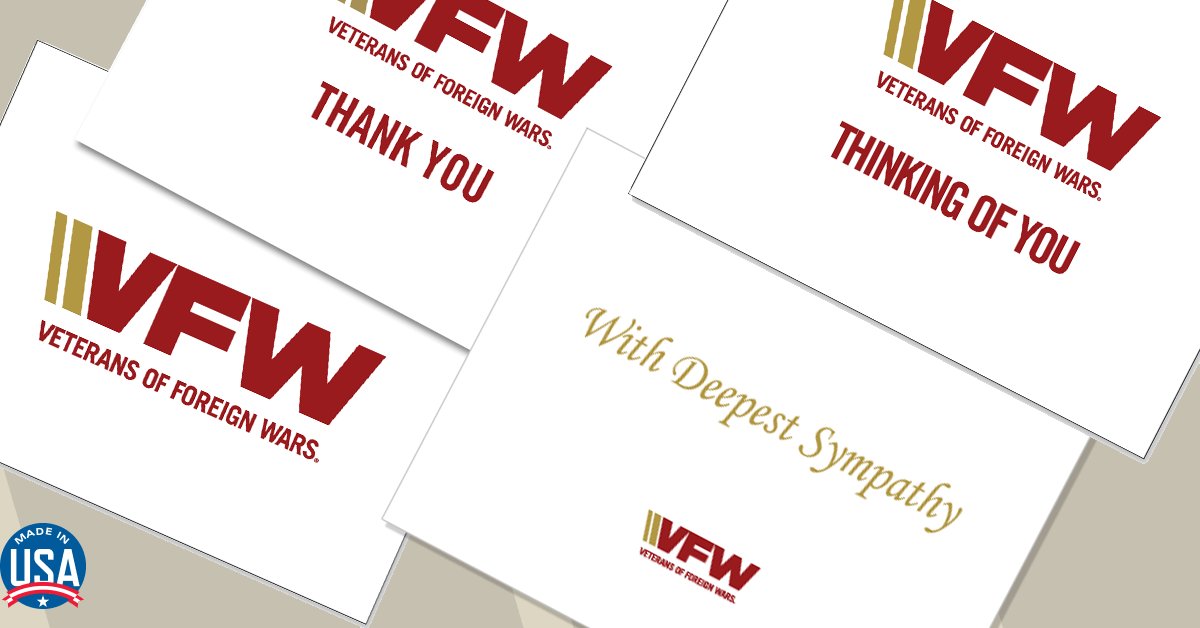 Want to send a warm sentiment out from your VFW Post, District or Department? #ShopVFW for greeting cards for all occasions! Need assistance ordering? Call the VFW Member Service Center at 1.833.VFW.VETS (1.833.839.8387) for help. vfwstore.org/category/vfw/s…