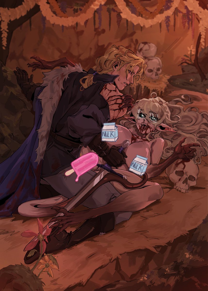 MiasmaMaiden's tweet photo. //1 8//

finally sharing my first piece from @Dimileth_WWDITM zine!! ^^
u can see this uncensored + lots more art and fics in the zine!! >;D ↓↓ https://t.co/DpFlchSjnK