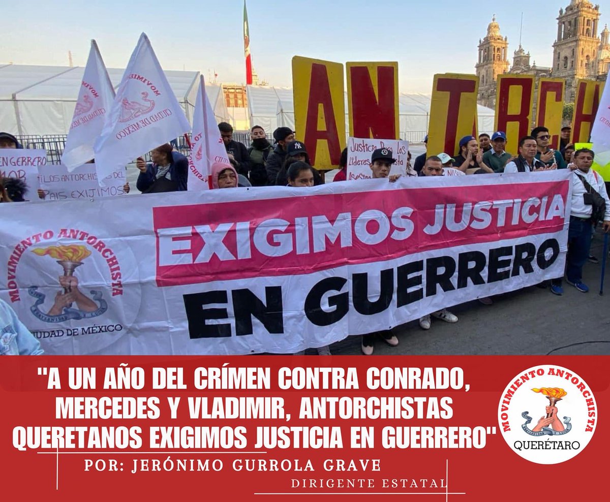 jgurrolag1's tweet photo. Amable seguidor de mis redes sociales, te invito a leer, darle 👍y compartir mi artículo de opinión:

A UN AÑO DEL CRIMEN DE CONRADO, MERCEDES Y VLADIMIR, ANTORCHISTAS QUERETANOS EXIGIMOS JUSTICIA 

https://t.co/KlAL63U20f https://t.co/iaO8mDhNQh