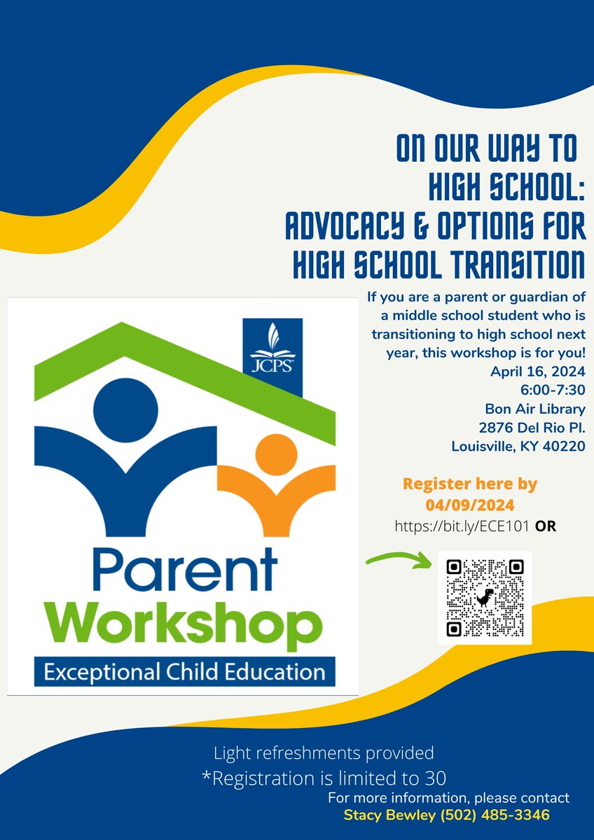 There's still time to register for our family workshop tomorrow night! We'll be talking about the transition from middle to high school and you don't want to miss it! Join us! <a href="/JCPSKY/">JCPS</a> <a href="/GlecTeam/">Greater Louisville Education Cooperative (GLEC)</a>