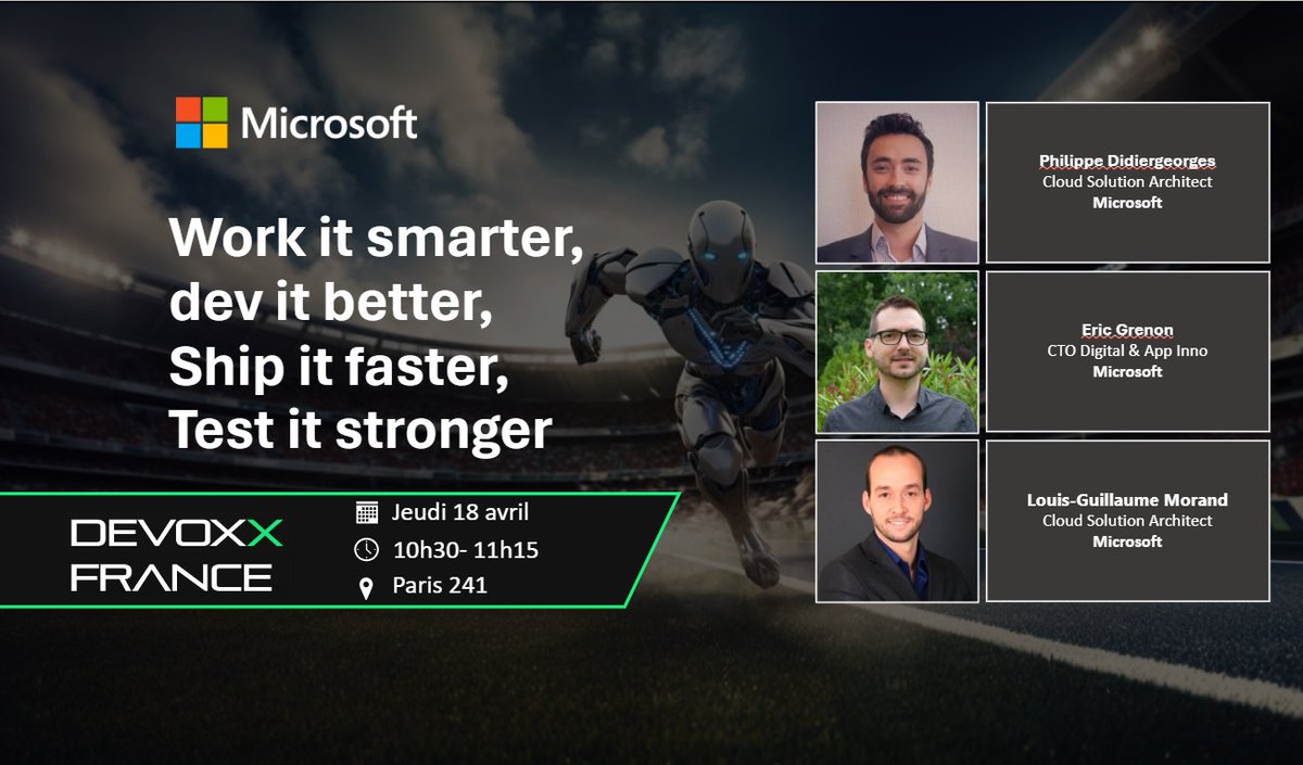 🎵 C'est bon, vous l'avez en tête ? Voilà le titre de la session @DevoxxFR à laquelle nous vous invitons à participer pour découvrir notre vision du platform engineering avec nos experts Philippe DidierGeorges, Eric Grenon et Louis-Guillaume Morand ➡️ RDV à le 18 avril à 10h30