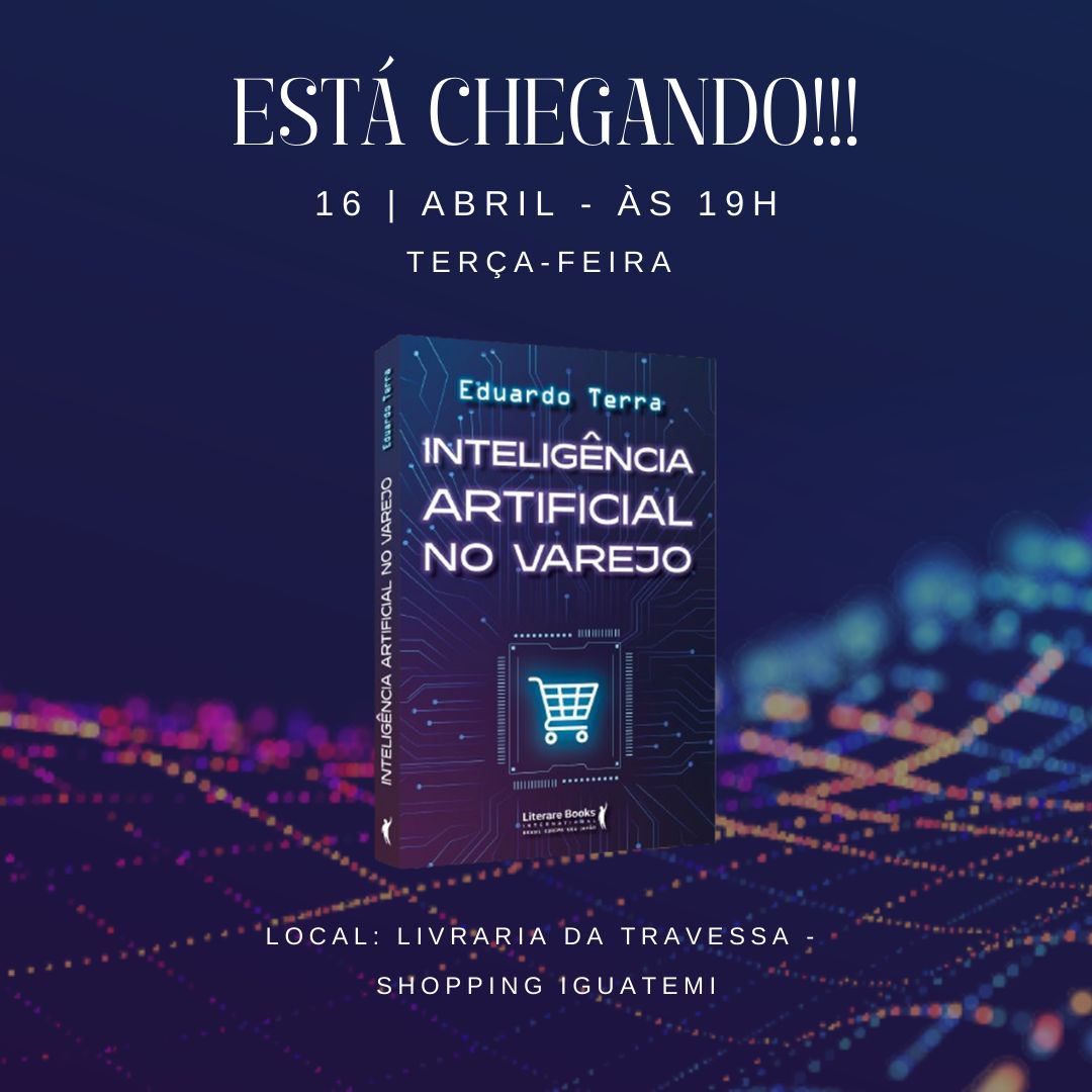 eduasterra's tweet photo. Amanhã, 16/4, na Livraria da Travessa do Shopping Iguatemi, em São Paulo, acontece o lançamento do meu novo livro, "Inteligência Artificial no Varejo". 

Espero vocês a partir das 19h. https://t.co/n6piqY0UTG