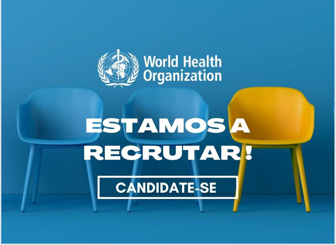 📢 ESTAMOS A RECRUTAR:

Temos as seguintes vagas:

🇦🇴 PARA NACIONAIS (vagas para estrangeiros em baixo):
Motorista (Bie), até 2 de maio
careers.who.int/careersection/…

Child, Adolescent Health &amp; Nutrition (CAN) Officer (Luanda), até 21 de abril
careers.who.int/careersection/…