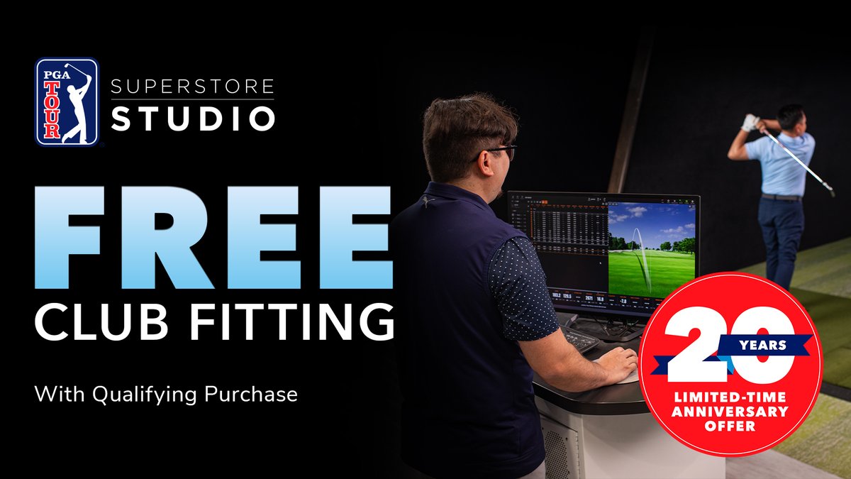 🚨 Limited-Time Offer: Get a FREE PGA TOUR Superstore STUDIO Fitting with a minimum qualifying purchase of just $299.99! BOOK NOW ➡️ bit.ly/Free-STUDIO-Fi… *Fittings must be booked by 4/30/24 and must take place by 5/15/24.