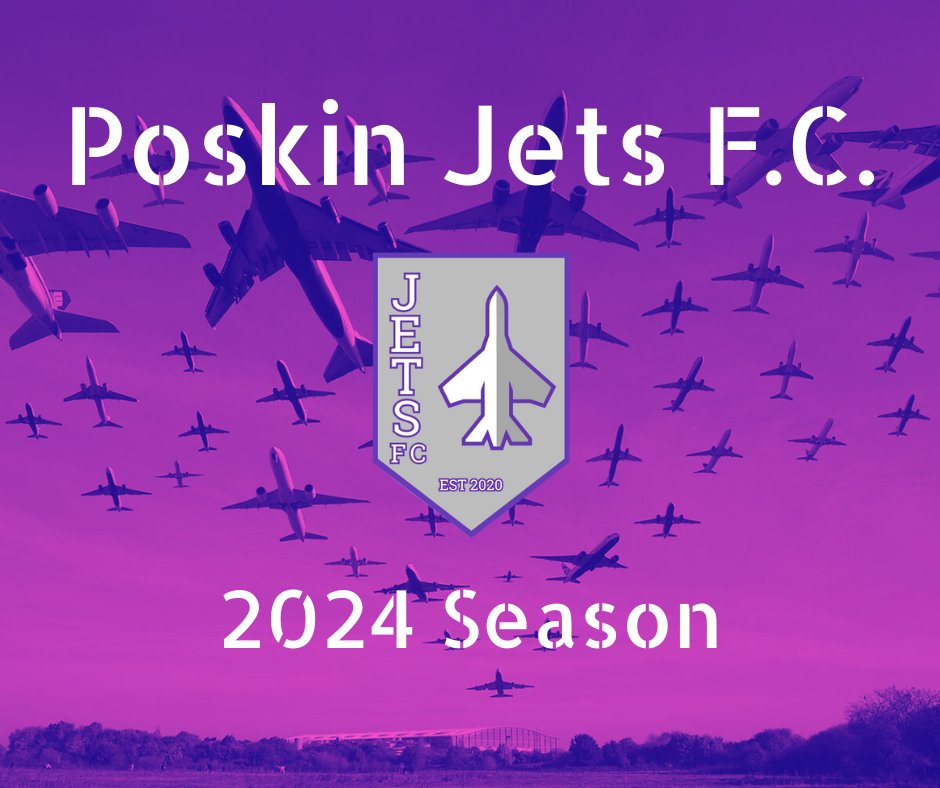 PoskinJetsFC's tweet photo. We're back for another year of Poskin Jets F.C. action!✈️⚽️
We've been working like crazy behind the scenes to bring you the best Jets season yet! We have a lot of big announcements coming in the next few weeks, so stay tuned!👀👀
#PJFC✈️ #2024SZN #Readyfordeparture https://t.co/PdAbSwhTGs