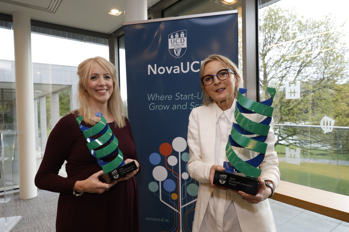 Feel very honoured to receive an @NovaUCD 2024 award alongside esteemed Prof Therese Kinsella @ATXA_Ireland 😊💪🙏.  #FemaleFounders #womeninSTEM   @UCD_Research @ucdscience @UCDSBES @UCDScienceWomen @UCD_SBBS