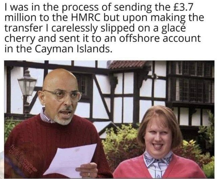 A reminder that Tory Nadhim #Zahawi's Tax Dodging equated to 2,466 'Rayners'.