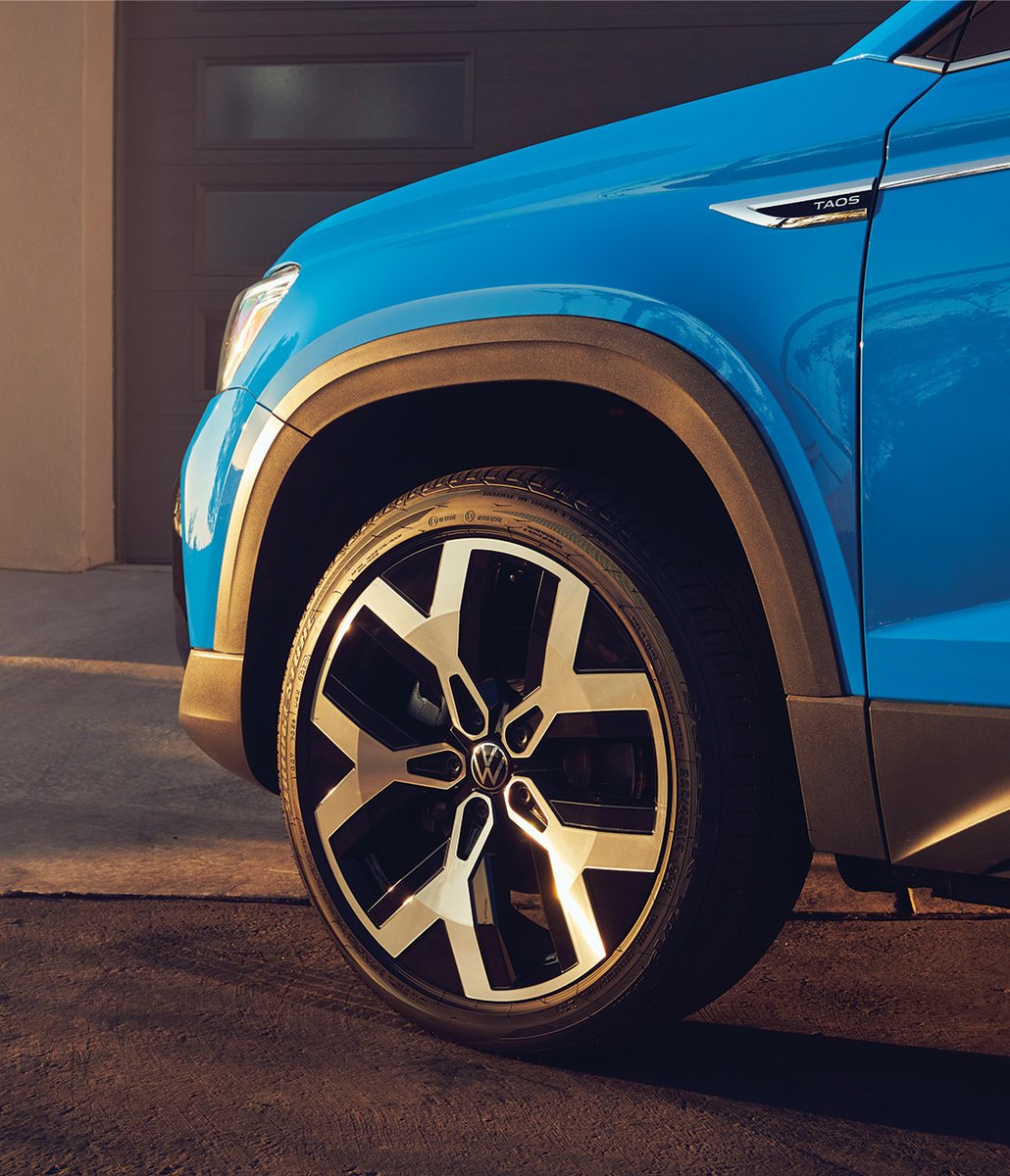 Rolling into the week with style! 😎 Check out the sleek wheels on the Volkswagen Taos, ready to conquer any road with a touch of sophistication. 🌟
🔗  bit.ly/3OgzG3I
.
.
.
#VolkswagenOfSmithtown #VW #VolkswagenVehicles #NewVolkswagen #Taos #Automotive #TaosVolkswagen