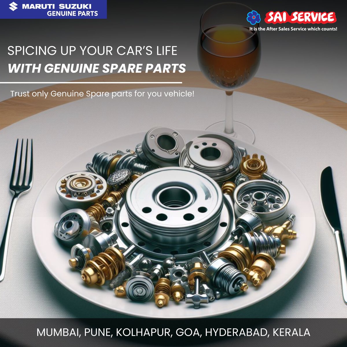 Quality you can trust, from bumper to bumper. Visit saiservice.com/buy/service-bo… to find a list of Maruti Suzuki Authentic Spare parts. #saiservices #saiserviceindia #newcar #genuinespareparts #spareparts #automotive #nexa #arena #marutisuzuki #suzuki #drivemode #drive #autonews