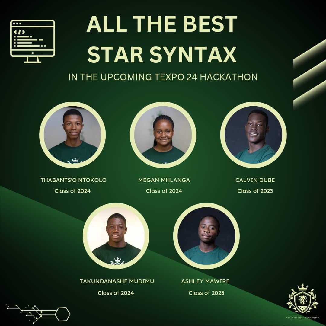 We’re elated to announce that we’re one of 6 teams that will be competing at the TeXpo ‘24 hackathon next week in Bulawayo! Congratulations & well done to our students for making it through. #SLA #teXpo24