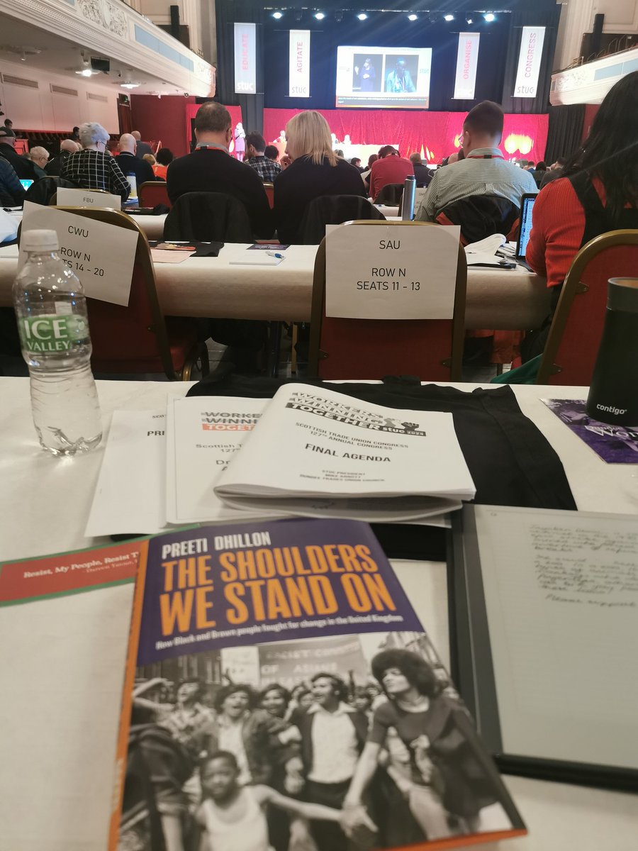 Looking fwd to 📣 in support of a motion later tdy abt representation of black workers in the trade union movements.I hope to raise awareness of the voices that have been silenced & hidden,inspired by the series @RajeshThind #Defiance and this fab 📙 by @preetikdhillon #STUC24