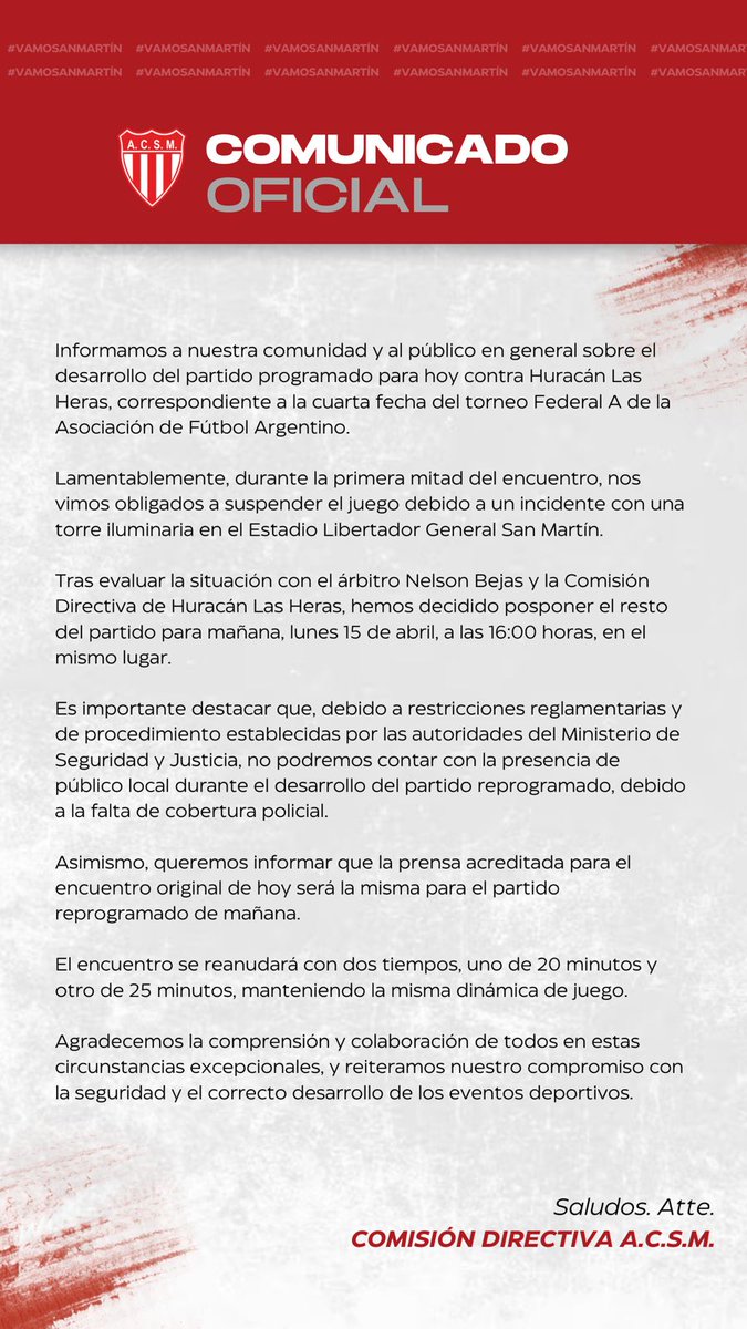 Comunicado Oficial