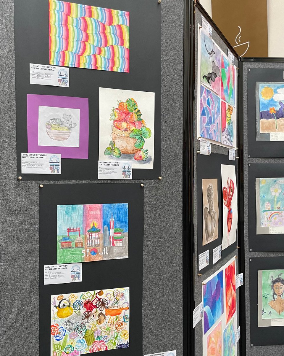 Be inspired by Bay Area youth! #InternationalArtDay 🎨 ‌Through April 24, see some of the amazing local student art for the Citywide Youth Arts Festival. ‌See all the wonderful creations in Bowes Court on the first floor.