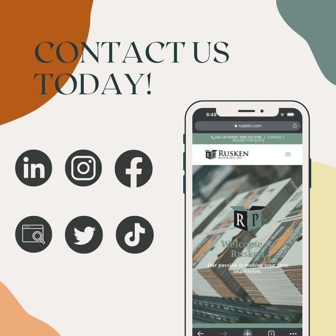 Follow us on all of our #socialmedia platforms to stay current on Rusken Packaging #news & #updates! #Like what you see? Then #contactustoday, so we can get you #packaging known for leaving a great #firstimpression! rusken.com/contact/ #packagingdesign #packagingsolutions