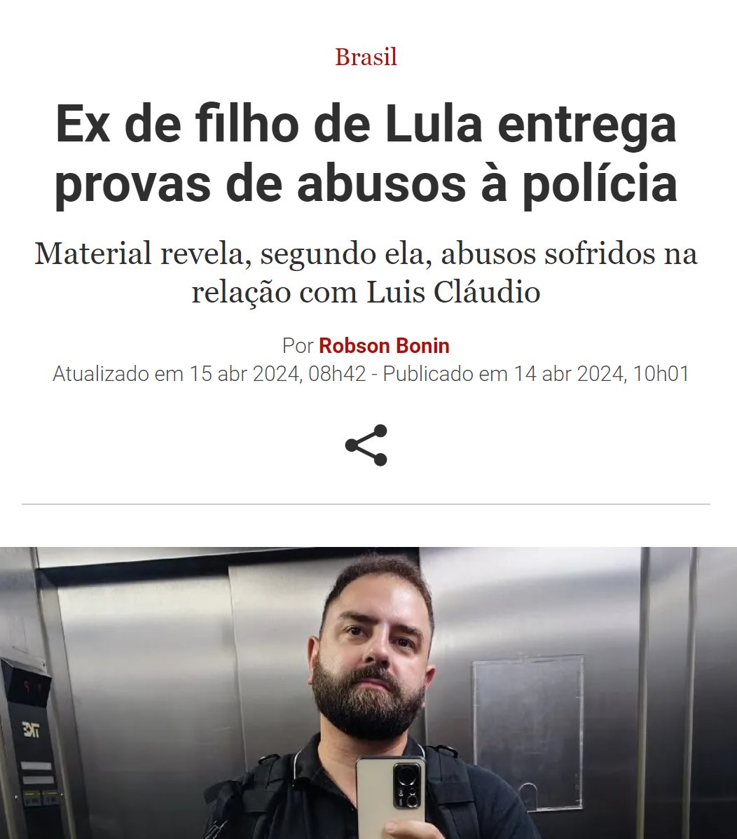 Alguém já ouviu algo do @GuilhermeBoulos sobre isso? Talvez da @JanjaLula? Mesmo o @LulaOficial não se pronunciou sobre isso? Quem sabe as páginas de fofoca comentaram? Não, apenas o silêncio dos que sempre são os primeiros a acusar.