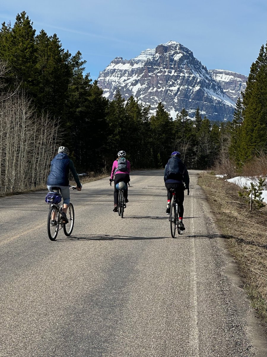 Home one way after a three-week trip and had to go biking @GlacierNPS. When the weather is sunny in spring, you gotta jump on the bike no matter what. #biking #spring #nationalparks #bikelife