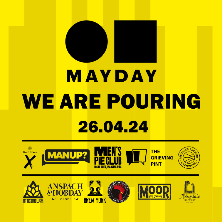 MAYDAY! Save the Date: Friday, 26th April We’re thrilled to be part of this initiative to raise awareness of men’s mental health. @McCollsBrewery has collaborated with six breweries to create special beers for the occasion and we’ll be pouring all of them!