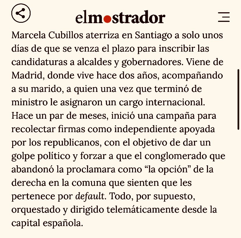 De mi columna política semanal en <a href="/elmostrador/">El Mostrador</a> #Cubillos #Lapoliticafeudal #elmostrador