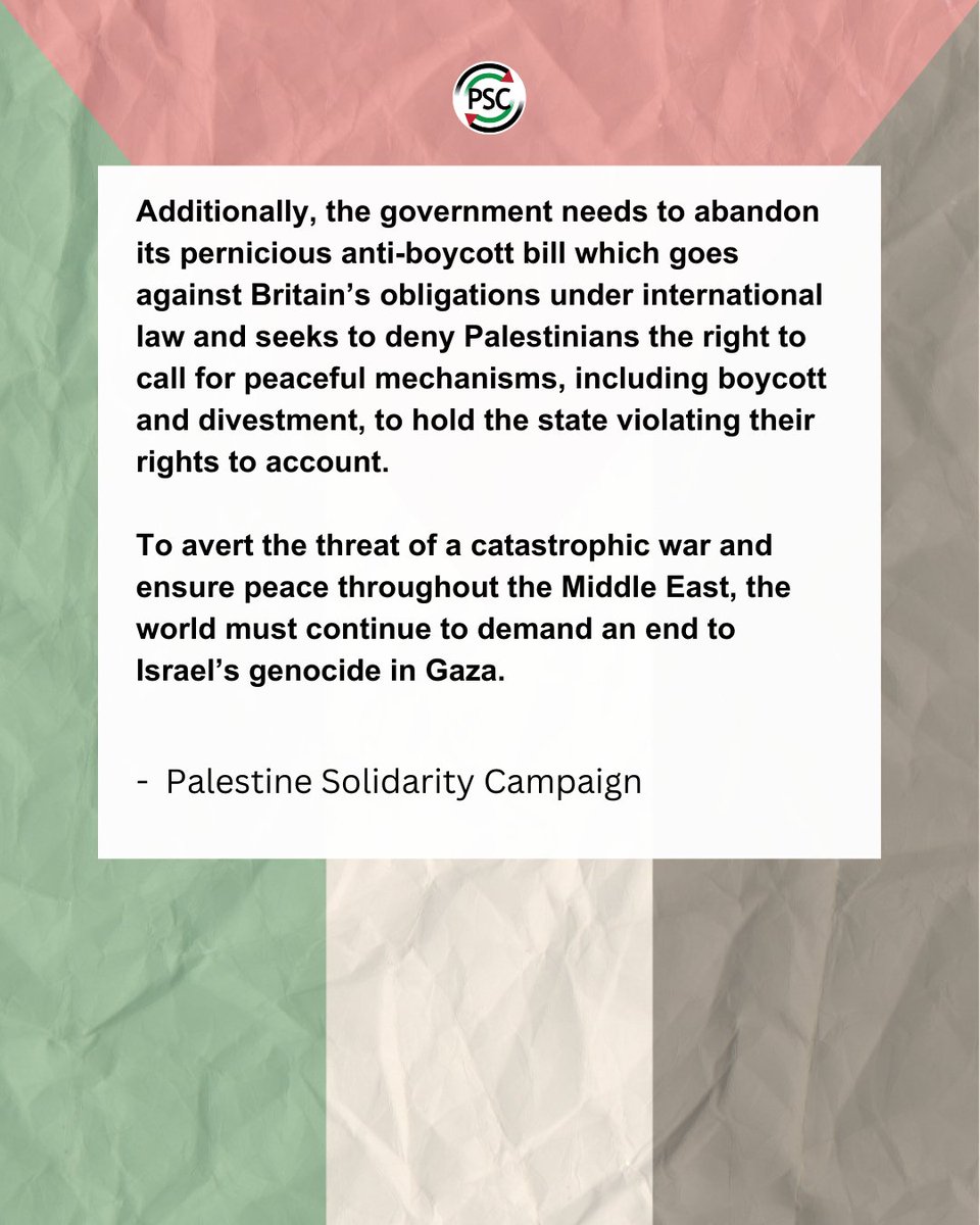 PSC statement: For a just peace in the middle east, all eyes must stay on Palestine. Read the full statement here: palestinecampaign.org/psc-statement-… #FreePalestine #CeasefireNOW #StopArmingIsrael