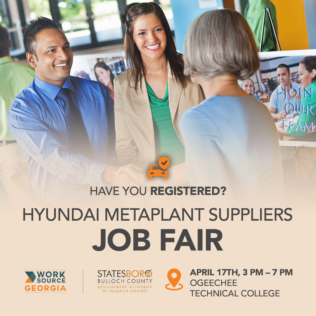 DABullochCounty's tweet image. Don’t miss the AJIN Georgia, SECO Ecoplastic and Hanon Systems Job Fair! 30 different job titles and other openings, including supervisory and management. Register now for the event: ow.ly/3ZiR50RcIPn. #HiringFair #BullochCounty #WorkSourceGA