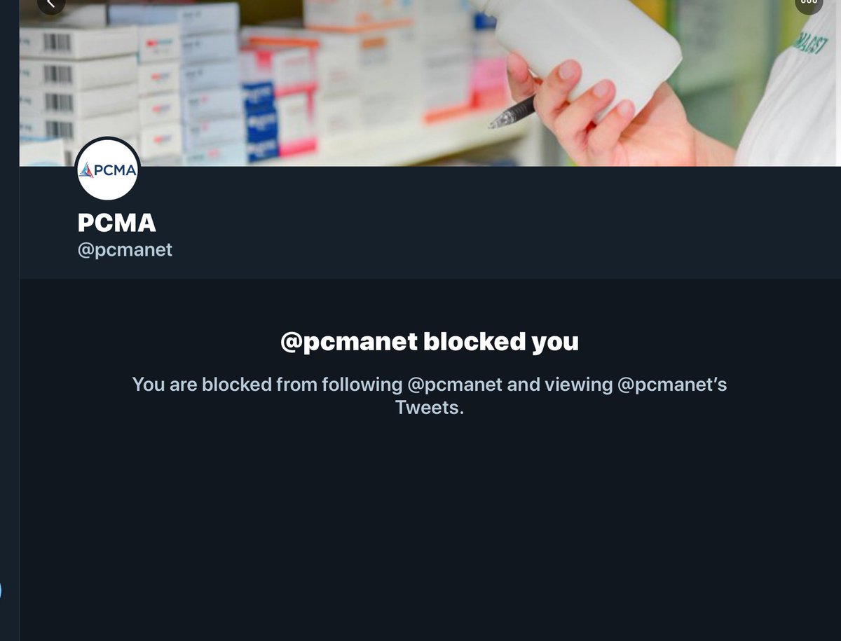 redlgb1969's tweet photo. @mcuban has pcma blocked you on this platform yet?  they have really thin skin for such a powerful lobby/trade group. 🤣
#harmacy benefit manager https://t.co/lhNZ4XdqqX