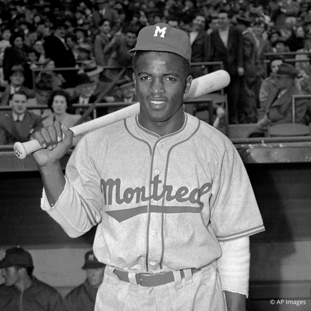 On April 15, 1947, Jackie Robinson broke baseball's color barrier when he made his historic @MLB debut. Robinson had spent the season prior playing for the Montreal Royals, the farm team of the Brooklyn Dodgers.