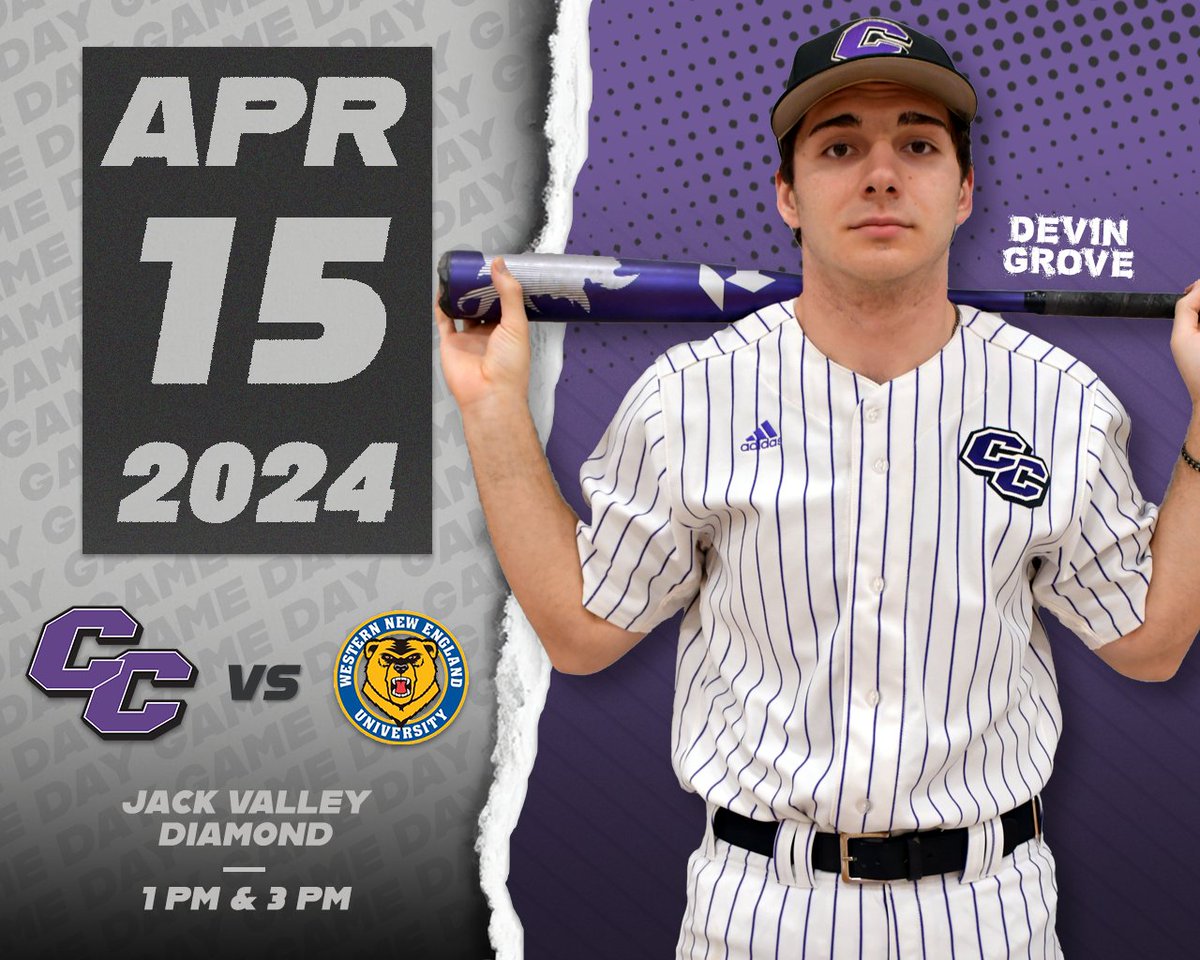 GAME DAY!!! Curry College baseball hosts a doubleheader against Western New England University today at 1 PM! #BleedPurple