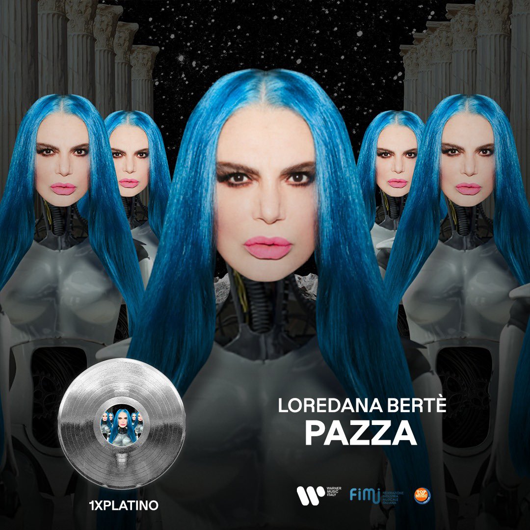 LoredanaBerte's tweet photo. PAZZA è DISCO DI PLATINO! 💿💥

E io sono PAZZA di voi! Grazie a tutti 💙👠🏳️‍🌈

@WARNERMUSICIT @FIMI_IT @Franci_Losappio 
#loredanabertè #PAZZA https://t.co/G4jlSJgzDT