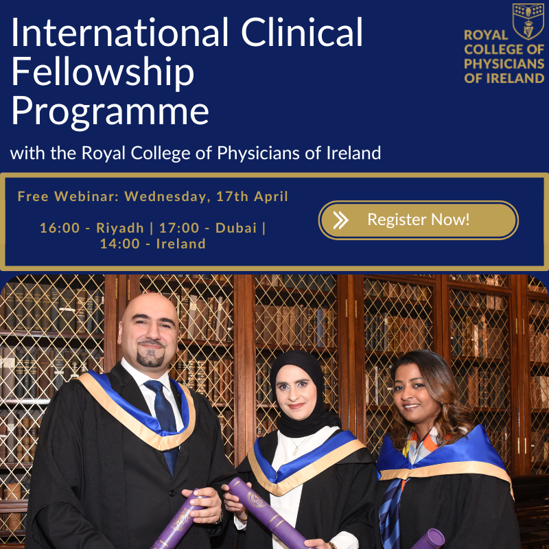 Applications are now open for 2025 @RCPI_news International Clinical Fellowship Programme. Join @RCPI_news panel of speakers for tips on your application, what to expect and how we can support your move to Ireland.🇮🇪🇸🇦 FREE WEBINAR: Wednesday, 17 April 4 pm Riyadh