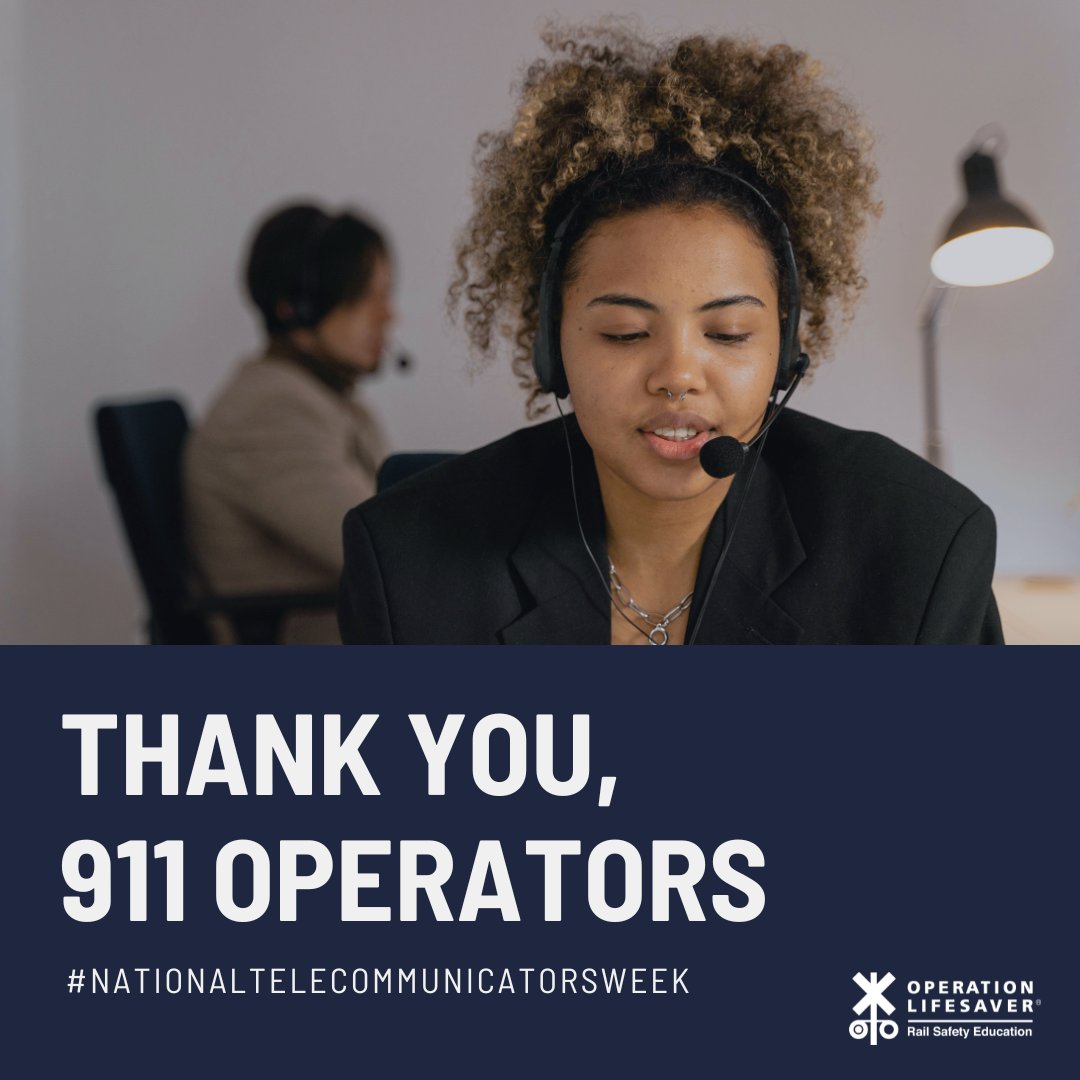 olinational's tweet photo. Thank you to the 911 operators who keep us safe and help #STOPTrackTragedies every single day! 

#NationalPublicSafetyTelecommunicatorsWeek 
#911AppreciationWeek https://t.co/qmQDokjQZD