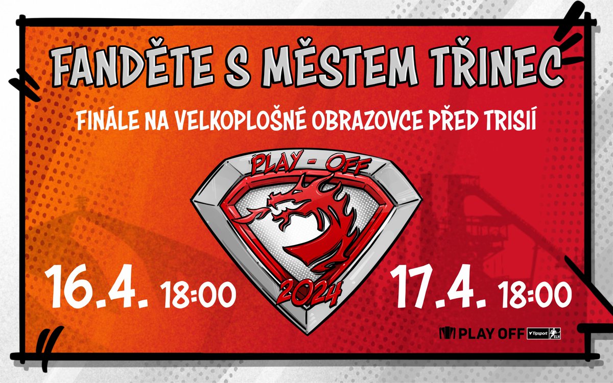 🐉 Nechystáte se v úterý a středu do Pardubic? Přijďte sledovat finále společně s dalšími fanoušky před Trisii!