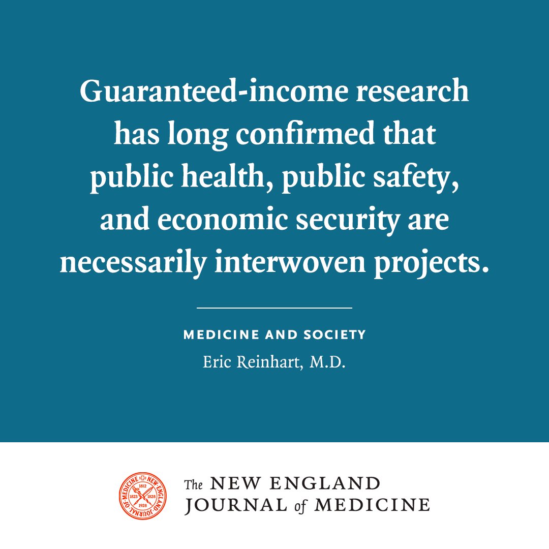 Medicine and Society: Money as Medicine — Clinicism, Cash Transfers, and the Political–Economic Determinants of Health nej.md/3Uc70MA #HealthPolicy