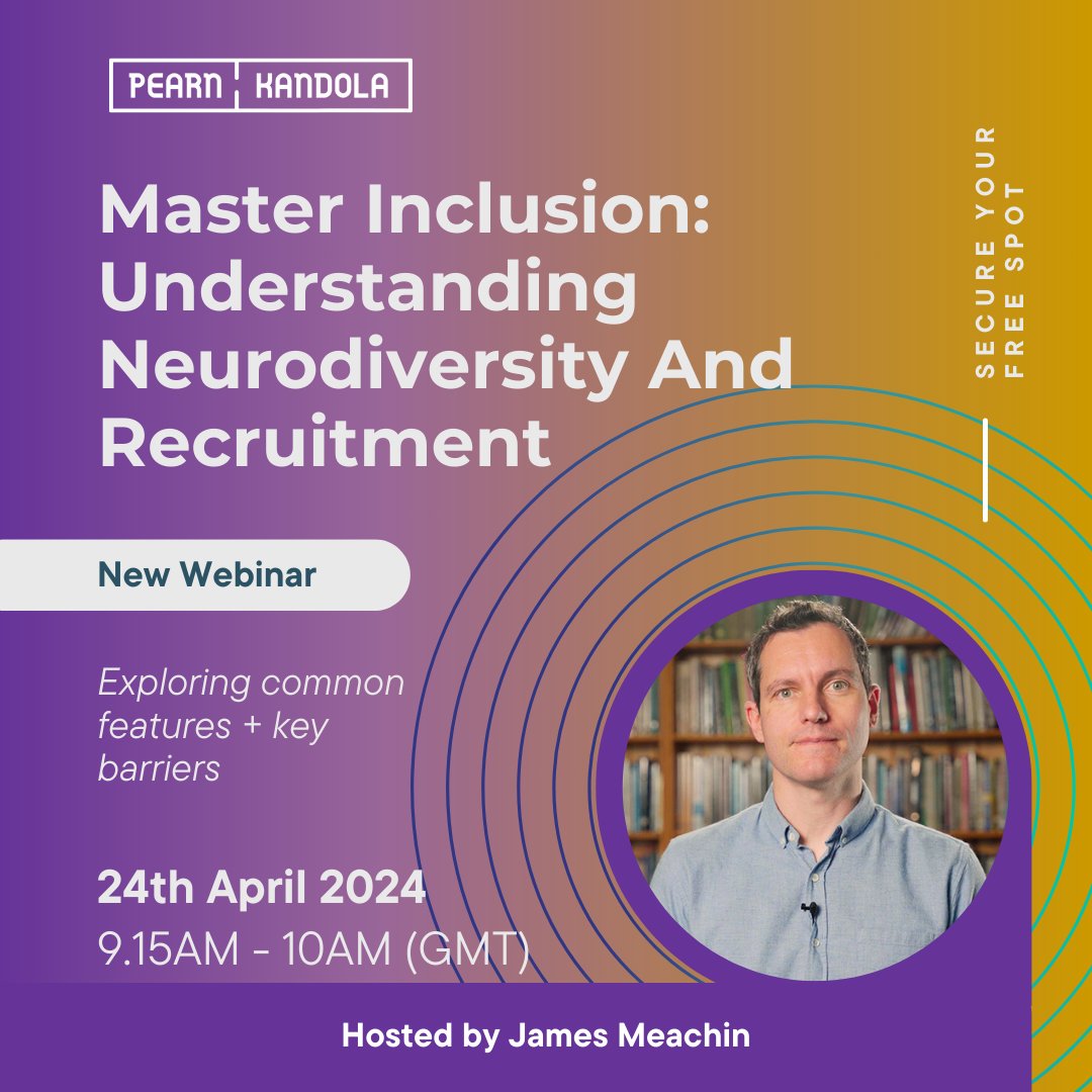 Are you getting recruitment right for your neurodiverse candidates? New webinar! Understanding Neurodiversity and Recruitment. Secure your spot: eu1.hubs.ly/H08Bx920 Join us, Wednesday 24th April at 09:15 am - 10 am (UK time) We look forward to seeing you there!