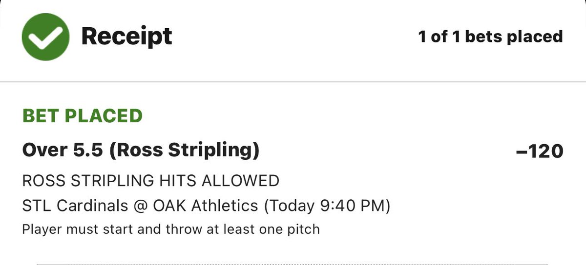 ChrisKlemmer's tweet photo. Daily @TrustTheData MLB Pick

Ross Stripling Over 5.5 Hits
-120

Record: 12-8 (60.0%)
Units: +2.77
Streak: L2

⚾️Since 2023, Ross Stripling is 0-8 with a 5.38 ERA (107 IP)
⚾️Current Cardinals are hitting .317/.358/.540 against Stripling (63 AB’s)
⚾️Stripling has given up 7+ hits in each of his first 3 starts in 2024

@DraftKings @DKSportsbook #DKPartner