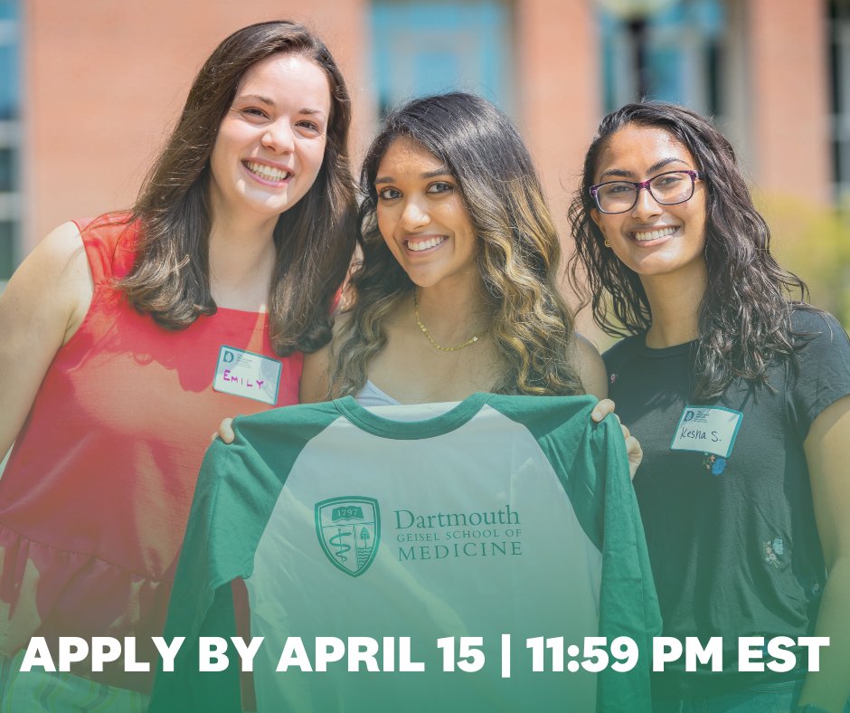 ⏰ Today is the last day to apply to our MPH and MS programs! Submit your application through SOPHAS by 11:59 PM Eastern time. 🌟 If you have any last-minute questions, email us at geisel.mph.ms.admissions@dartmouth.edu or navigate here: zurl.co/fbQH