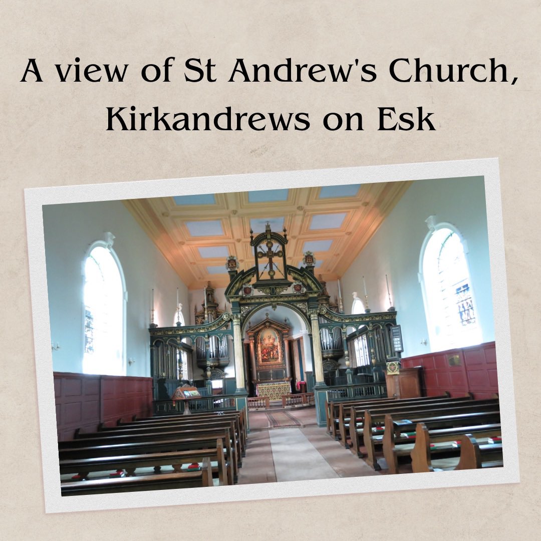 Happy Monday everyone! ⭐️ For our next “place of the week” post we are looking at a view of St Andrew's Church, Kirkandrews on Esk ⛪️ ⬇️Find out more on our website: cumbriacountyhistory.org.uk/township/kirka…