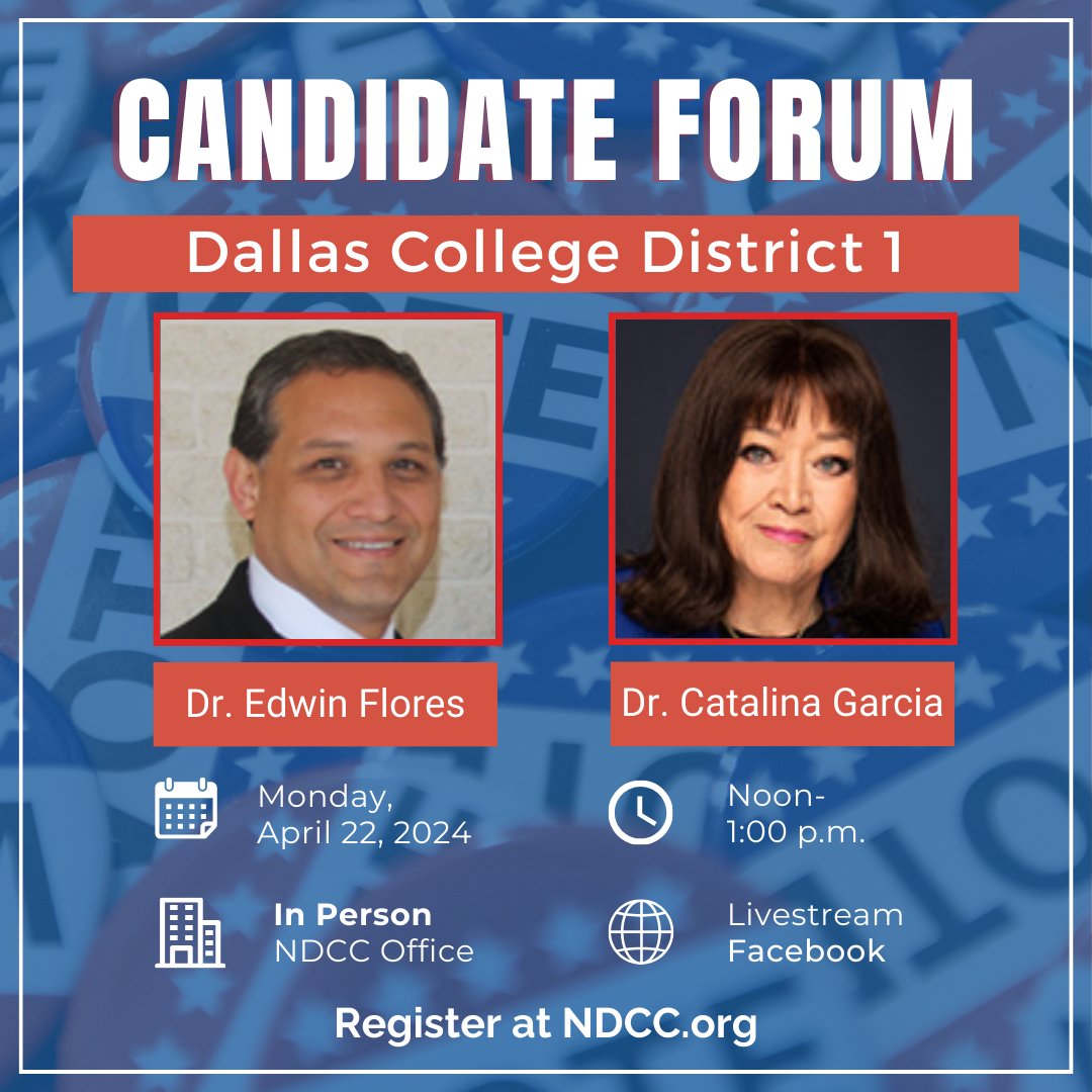Prepare to meet the candidates for Dallas College District 1. This is not just an event; it's a moment to hear directly from those aspiring to influence our community's educational landscape. Scan the QR code or click the link to RSVP! bit.ly/3JdevfM @ndcc @FODPL @LWV