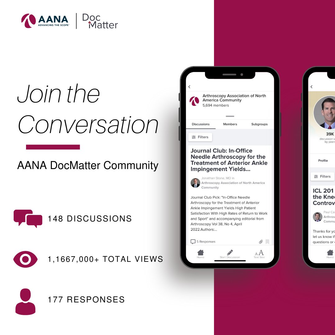 AANA Membership gives you exclusive access to the AANA DocMatter Community, a global medical platform, and other career-essential benefits – learn more about all AANA Membership has to offer: aana.org/apply