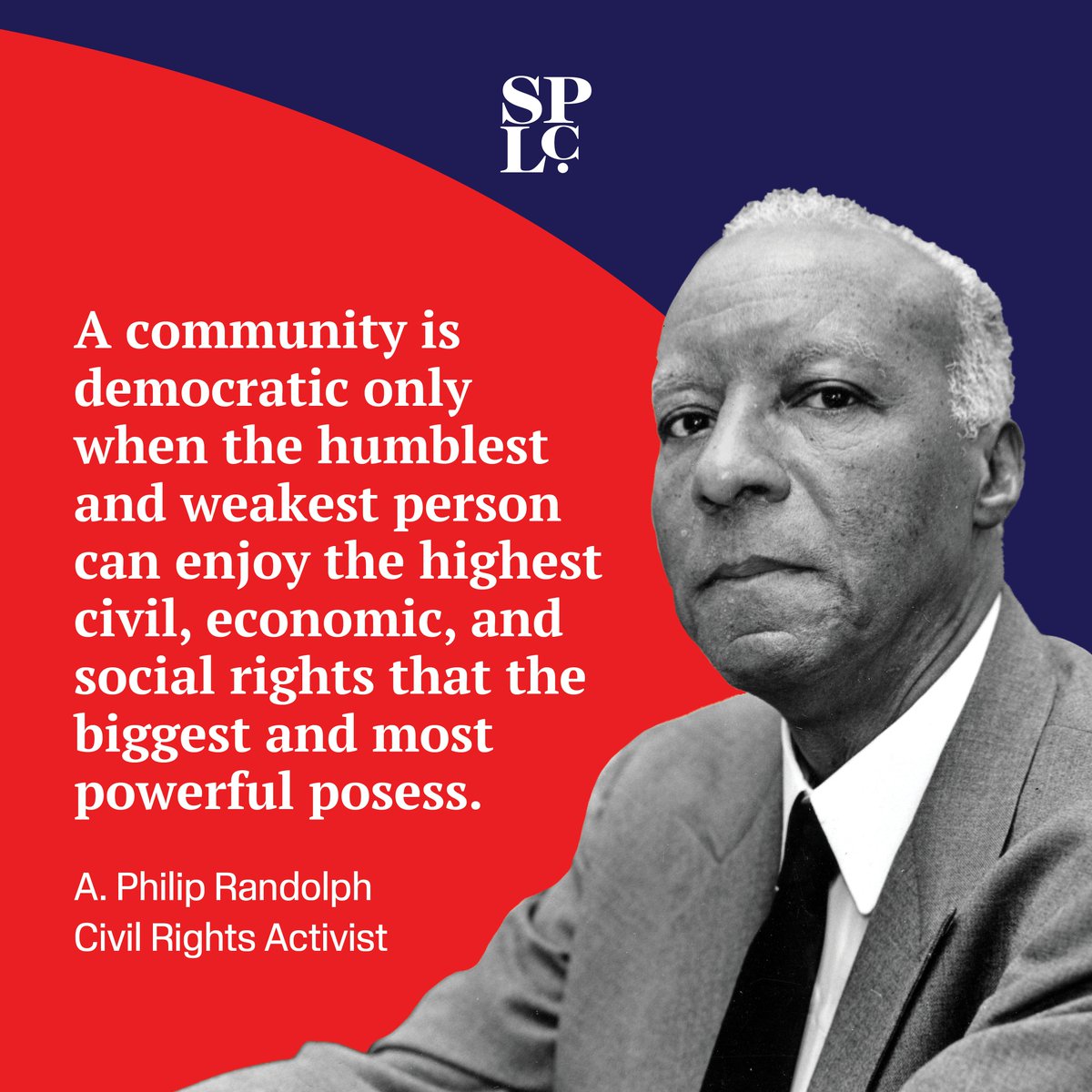 #OTD in 1889, A. Philip Randolph was born. He organized the March on Washington, where Martin Luther King Jr. gave his famous 'I Have a Dream' speech. He was a civil rights activist, a labor organizer and instrumental to desegregating the military. #TheMarchContinues
