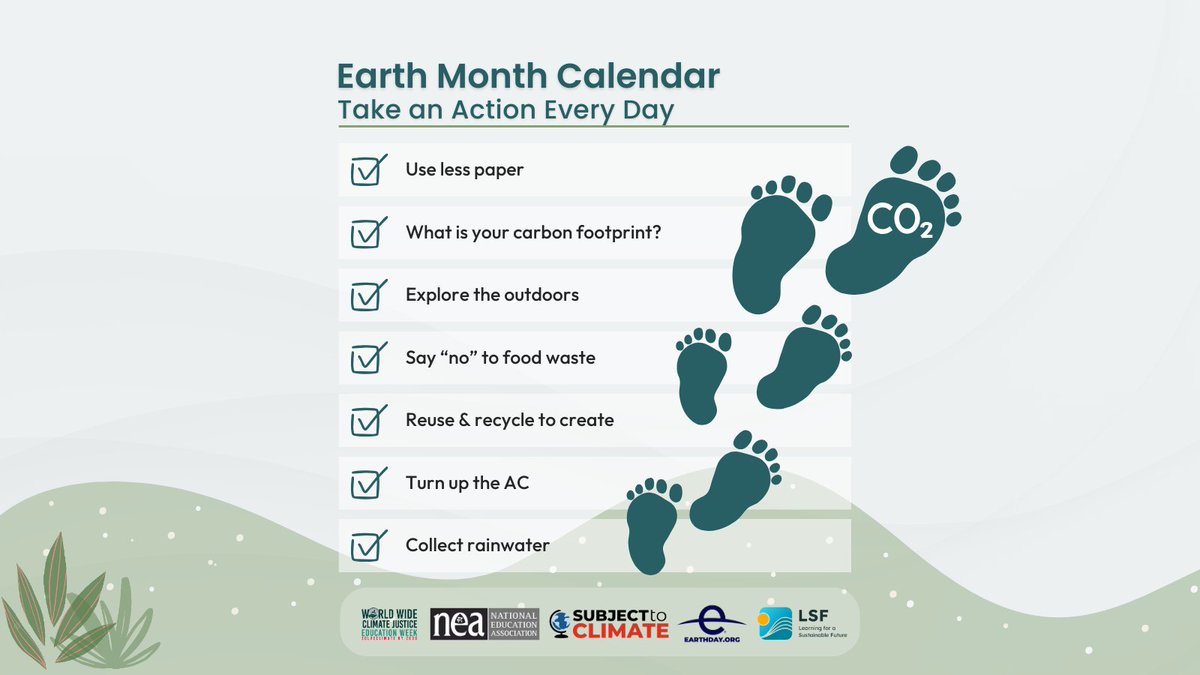 Earth Month's third week is here, and #EarthDay is just 7 days away! 🌱🌎 Dive into topics like reducing paper use, understanding carbon footprints, and the environmental impact of food production. @EarthDay @worldwideTI @LSF_LST @NEAToday Check it out 👉 bit.ly/49EoFBB