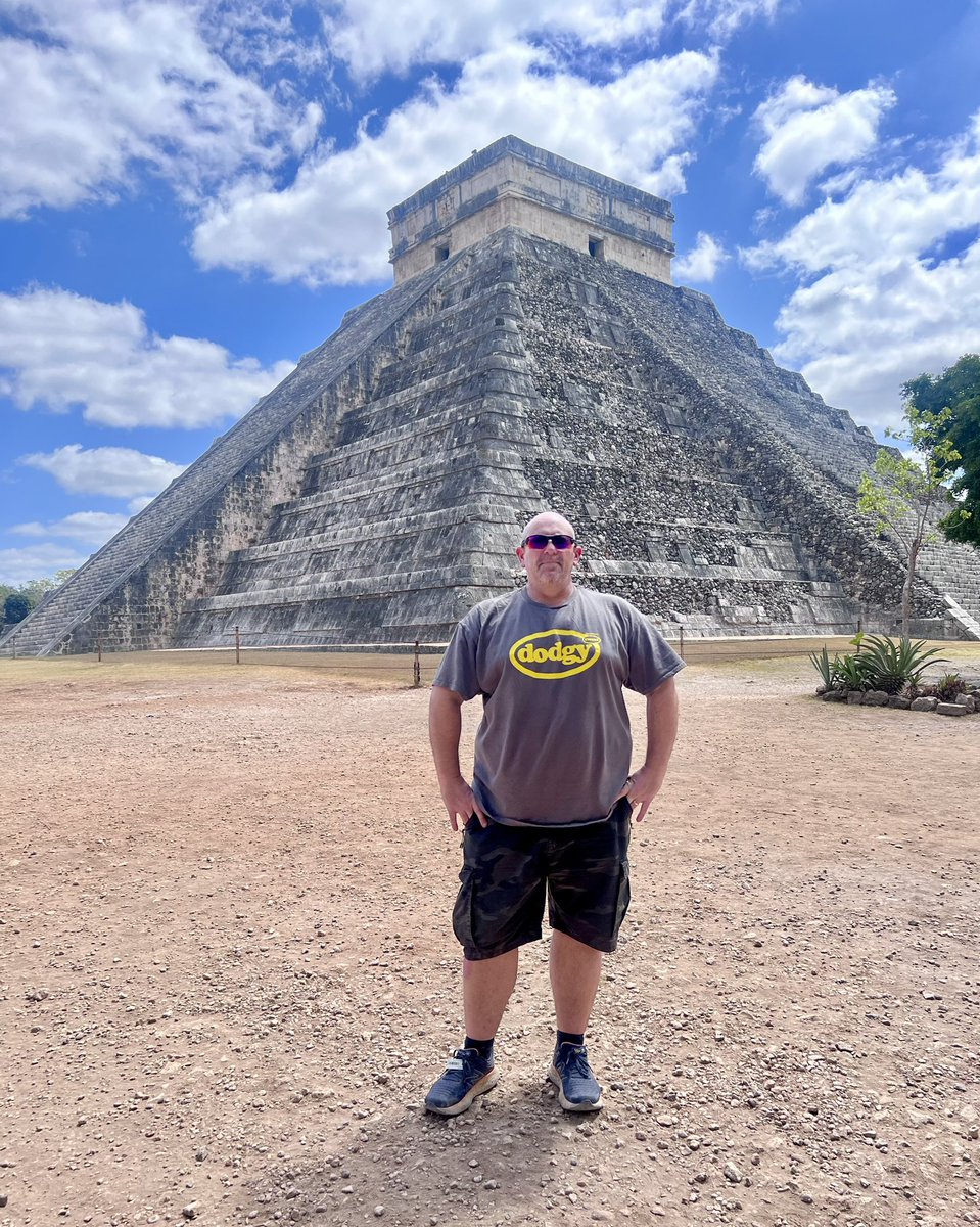 Where’s the coolest place you’ve worn a @DodgyUK tee. I’ll start. #ChichenItza
