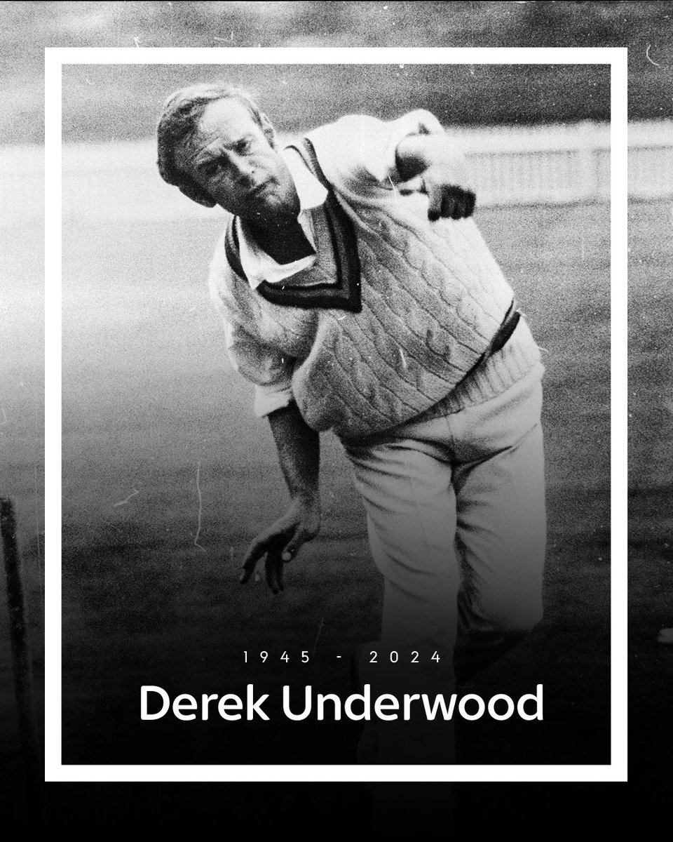 Former England and Kent spinner Derek Underwood has died at the age of 78, the county have announced.