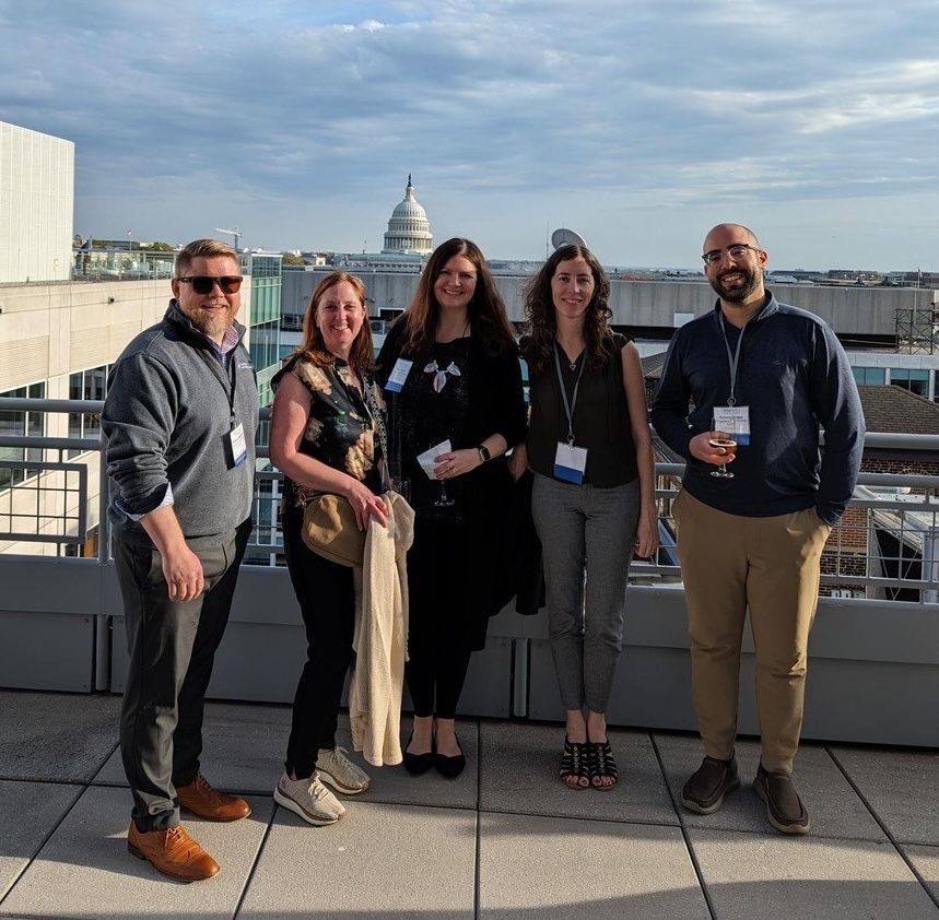 SSRI researchers participated in @cossadc's Social Science Advocacy Day. Pictured (L-R) is @MDonovan12 & SSRI co-funds: @DrKristinABuss, @emily_ansell, @e_frankenberg & @nelsonroquejr. ➡️ buff.ly/3TVYjVc @PennStateHHD @PSU_CollegeOfEd @evidence2impact @PSULiberalArts