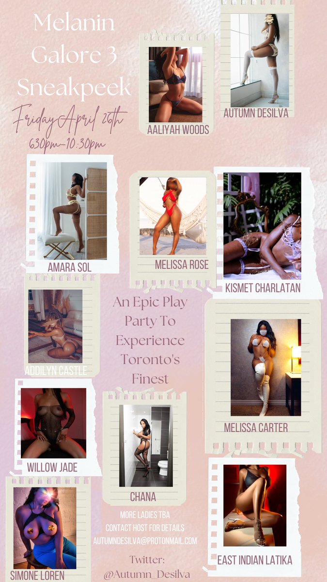 Attention only 4 spots left for Melanin Galore play party. Email: autumndesilva@protonmail.com
