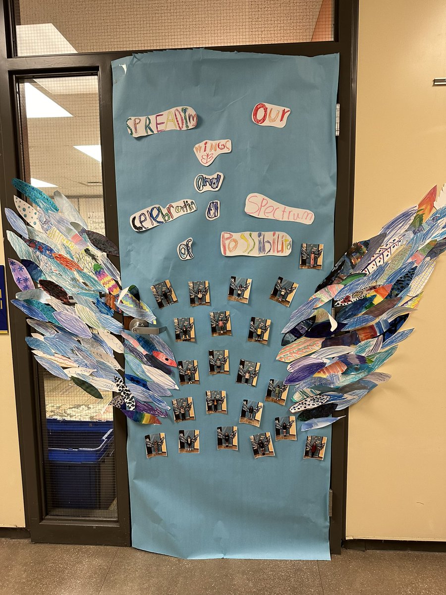 WoHillsHawkeyes's tweet photo. Some of the beautiful door displays for Autism Awareness Month ❤️ #itsWorthit https://t.co/TFGnwcsg5d